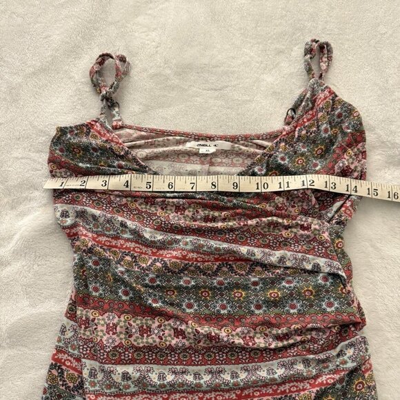O'Neill Womens Size XS Floral Geometric Print Wrap Dress - Picture 7 of 15